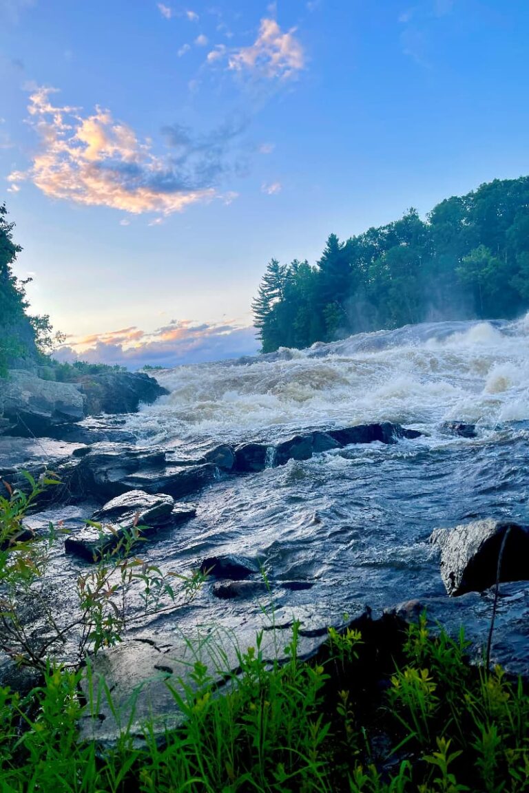 La force du courant de la Rivière Batiscan