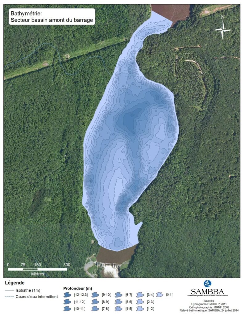 Secteur amont du barrage de Saint-Narcisse