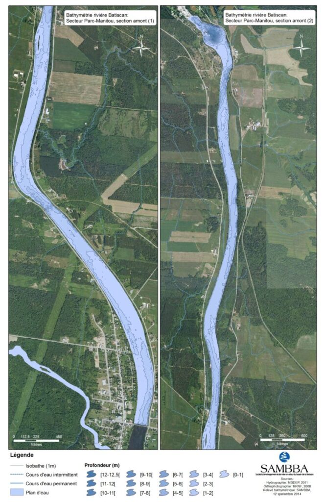 Secteur Chute Manitou-Chute du Deux, section aval des iles