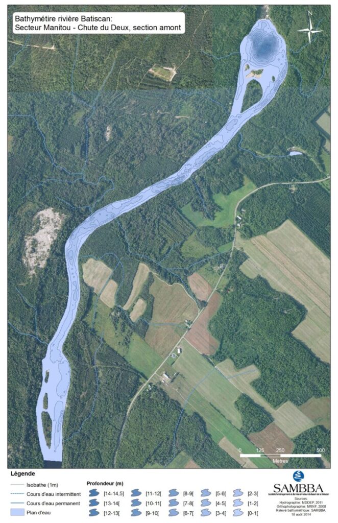 Secteur Chute Manitou-Chute du Deux, section amont des iles